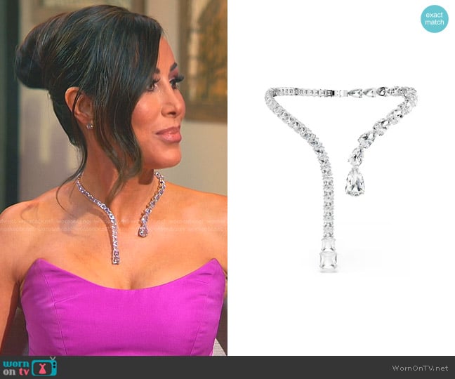 Swarovski Matrix Open Necklace worn by Angie Katsanevas on The Real Housewives of Salt Lake City