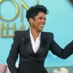 Tamron’s black double breasted blazer on Tamron Hall Show