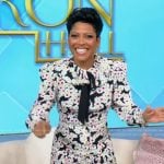 Tamron’s floral print mini dress on Tamron Hall Show