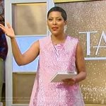 Tamron’s pink metallic mini dress on Tamron Hall Show