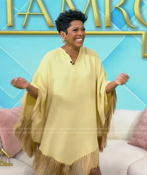 Tamron's yellow fringe top on Tamron Hall Show