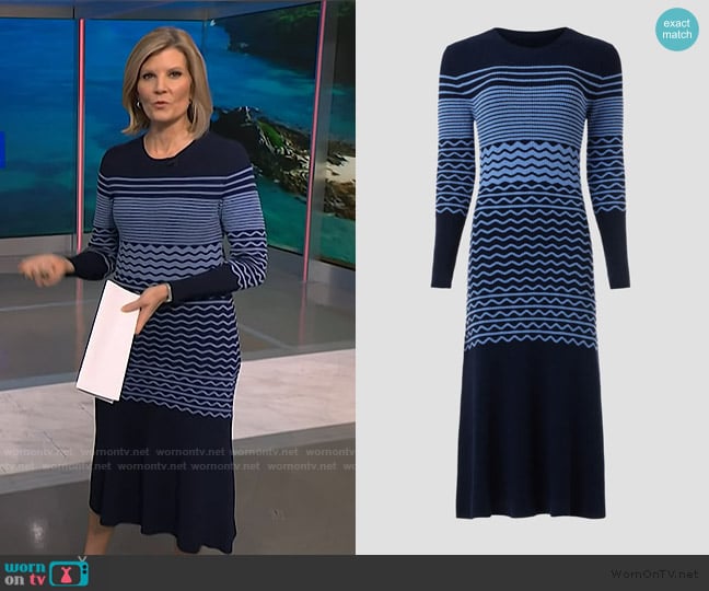 Tanya Taylor Terence Knit Dress worn by Kate Snow on NBC News Daily