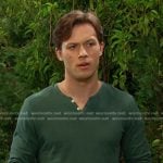 Tate’s green henley shirt on Days of our Lives