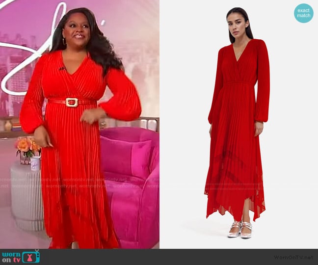 The Kooples Pleated Maxi Dress worn by Sherri Shepherd on Sherri