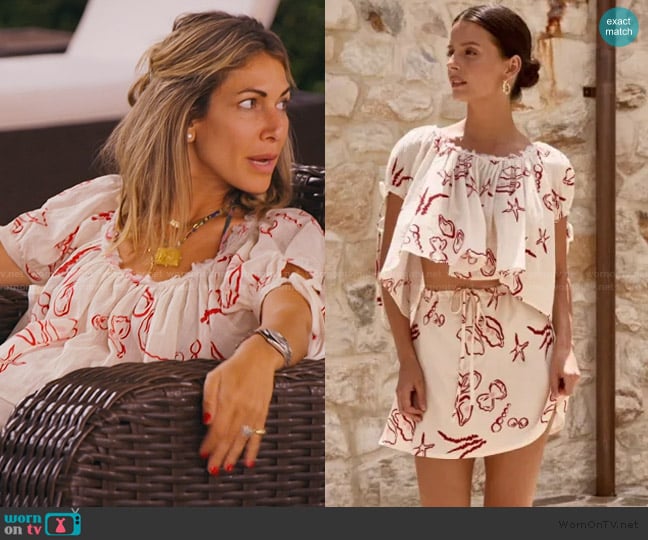 Vrg Grl Harry Girl Smock Top worn by Erin Lichy on The Real Housewives of New York City