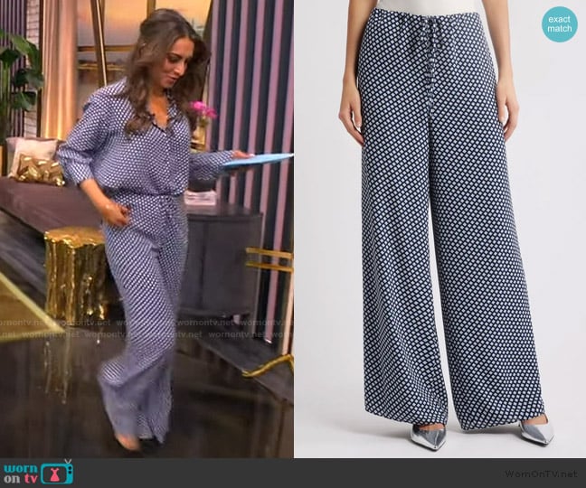 Theory Geo Print Wide Leg Pants worn by Alyssa Farah Griffin on The View