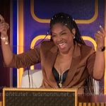 Tiffany Haddish’s brown blazer on Hollywood Squares