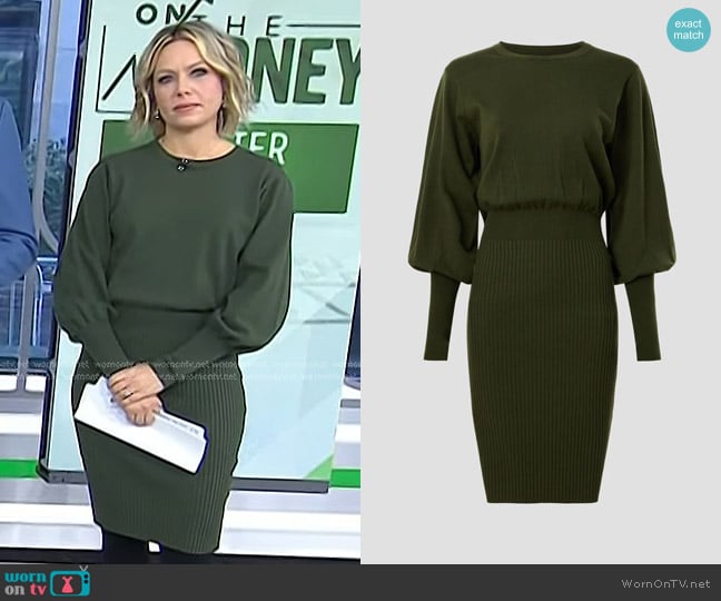 Toccin x RTR Ribbed Midi Dress worn by Dylan Dreyer on Today