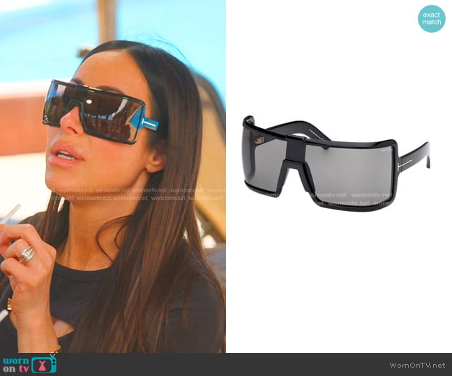 Tom Ford TF1118 Parker Sunglasses worn by Angie Katsanevas on The Real Housewives of Salt Lake City