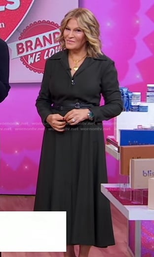 Tory's belted zip front midi dress on Good Morning America