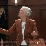 Tracy’s brown blazer on General Hospital