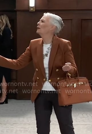 Tracy's brown blazer on General Hospital