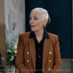 Tracy’s brown blazer on General Hospital