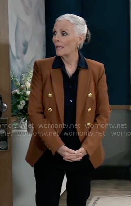 Tracy's brown blazer on General Hospital