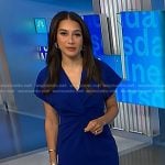 Morgan’s blue twist front dress on NBC News Daily