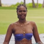 Ubah’s navy underwire bikini top on The Real Housewives of New York City