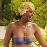 Ubah’s blue bikini top and bottoms on The Real Housewives of New York City