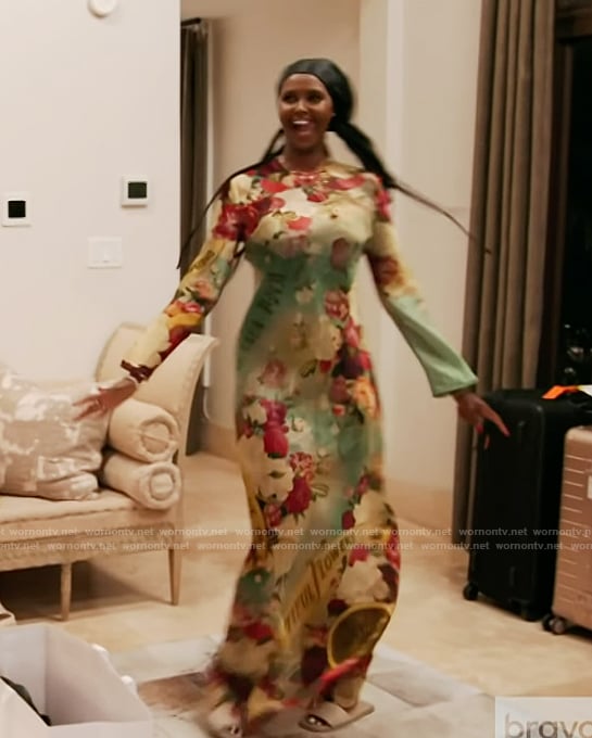 Ubah's 's floral print maxi dress on The Real Housewives of New York City