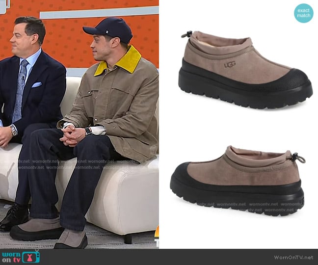 Ugg Tasman Waterproof Hybrid Slip-On Shoe worn by Pete Davidson on Today