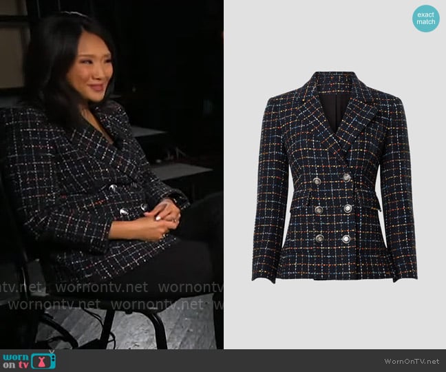 Veronica Beard Rumer Dickey Jacket worn by Nancy Chen on CBS Mornings