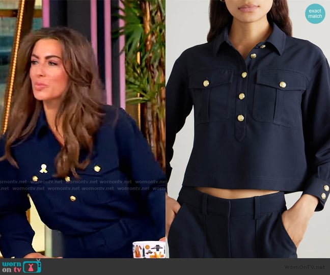 Veronica Beard Colvin Long-Sleeve Top worn by Alyssa Farah Griffin on The View