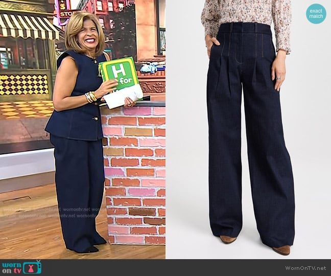 Veronica Beard Rennert Trousers in Dark Oxford worn by Hoda Kotb on Today