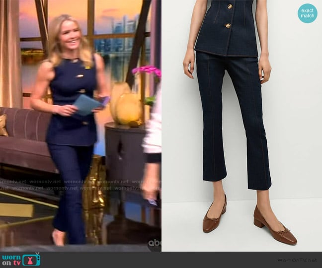 Veronica Beard Tani Denim Pant worn by Sara Haines on The View