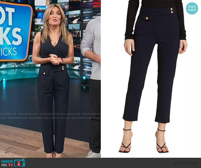 Veronica Beard Renzo Pants worn by Kit Hoover on Access Hollywood