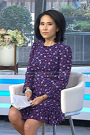 Vicky's purple floral dress on Today