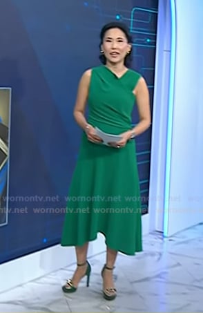 Vicky's green studded heel sandals on Today