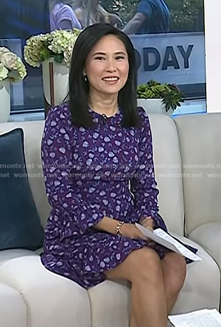 Vicky's purple floral dress on Today