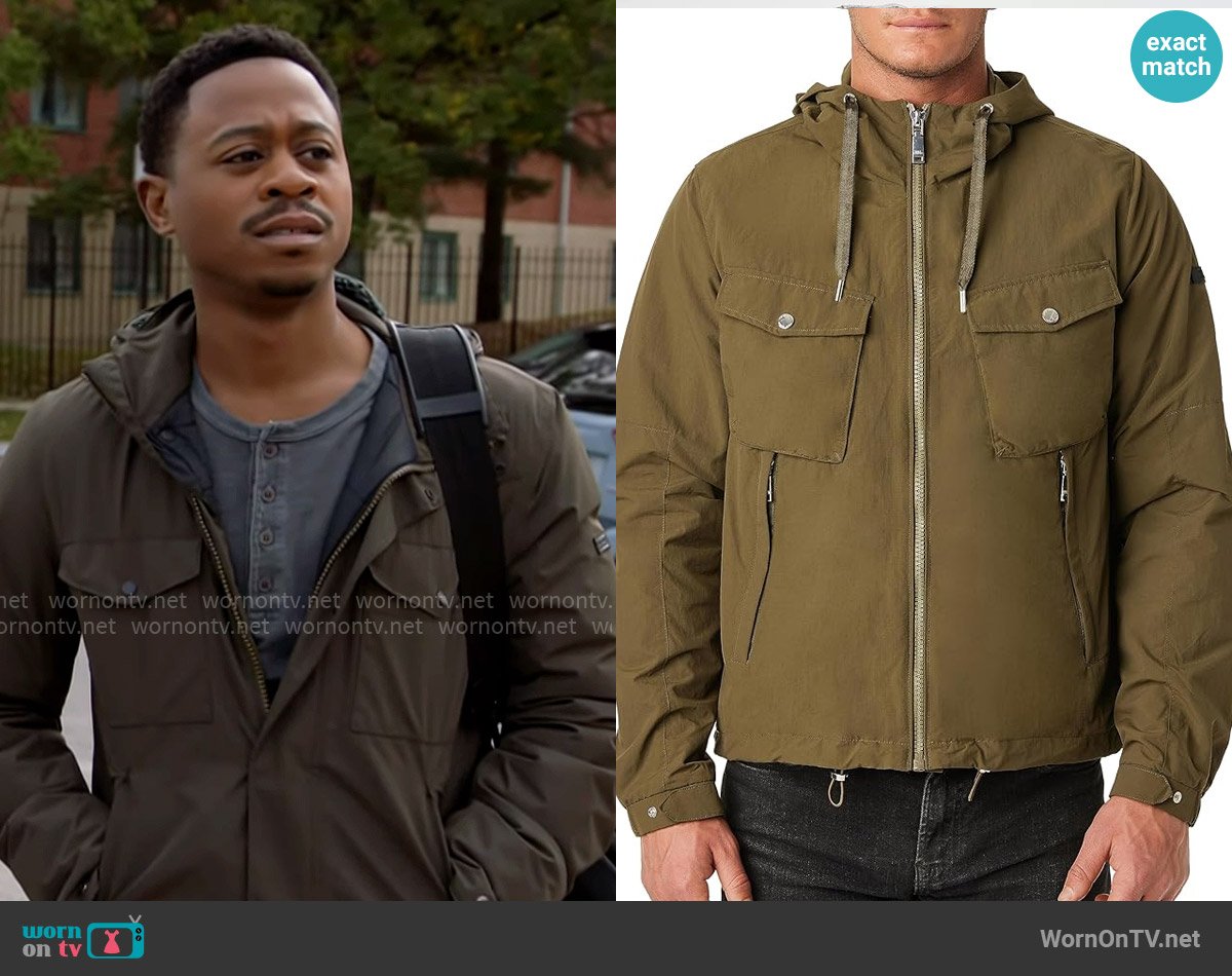 Vince Camuto Windbreaker worn by Darren Ritter (Daniel Kyri) on Chicago Fire