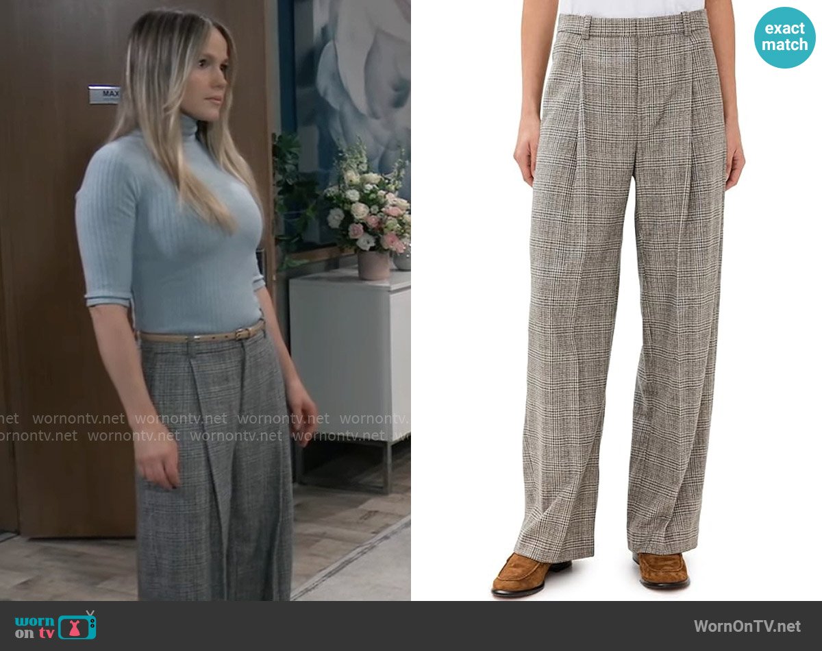 Lulu’s plaid pants on General Hospital