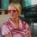 Whitney’s pink heart pajamas and sunglasses on The Real Housewives of Salt Lake City