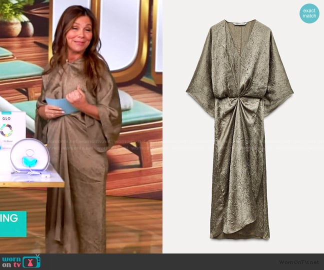 Zara Crinkle Effect Midi Dress worn by Gretta Monahan on The View