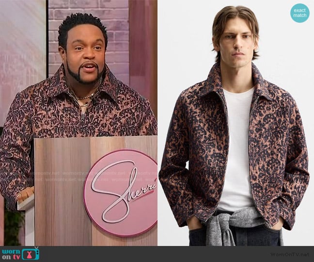 Zara Floral Jacquard Jacket worn by Jawn Murray on Sherri