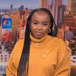 Zinhle’s orange turtleneck sweater on NBC News Daily