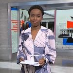 Zinhle Essamuah’s printed pleated shirtdress on NBC News Daily