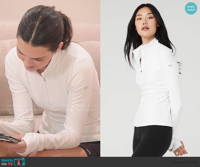 Alo Alosoft Half Zip Rapid Pullover worn by Kendall Jenner (Kendall Jenner) on The Kardashians