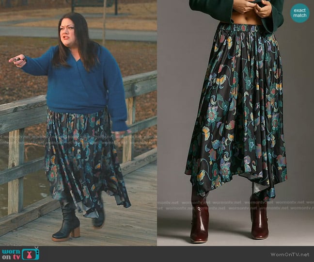 Anthropologie Sleek A-Line Skirt worn by Dana Sue Sullivan (Brooke Elliott) on Sweet Magnolias