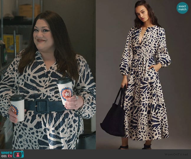 Anthropologie Somerset Long-Sleeve Maxi Dress worn by Dana Sue Sullivan (Brooke Elliott) on Sweet Magnolias