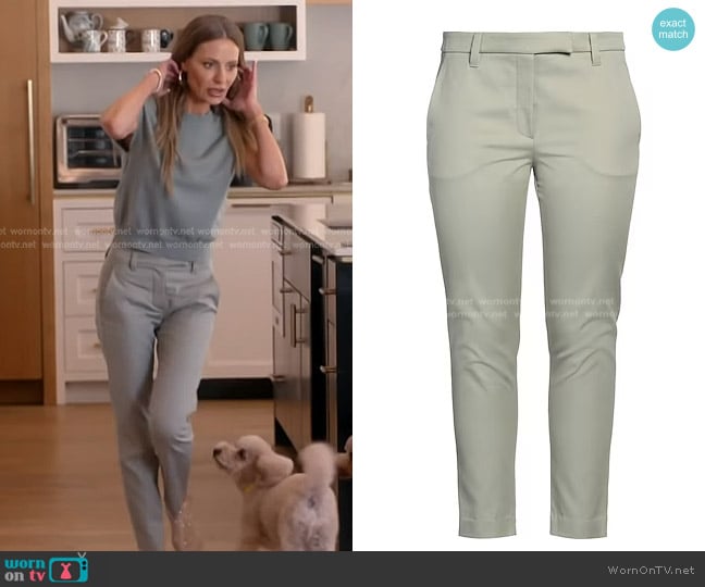 Brunello Cucinelli Casual Pants in Sage green worn by Dorit Kemsley on The Real Housewives of Beverly Hills