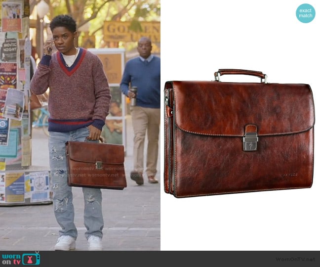 Banuce Leather Briefcase worn by Tamia Cooper (Bre Z) on All American