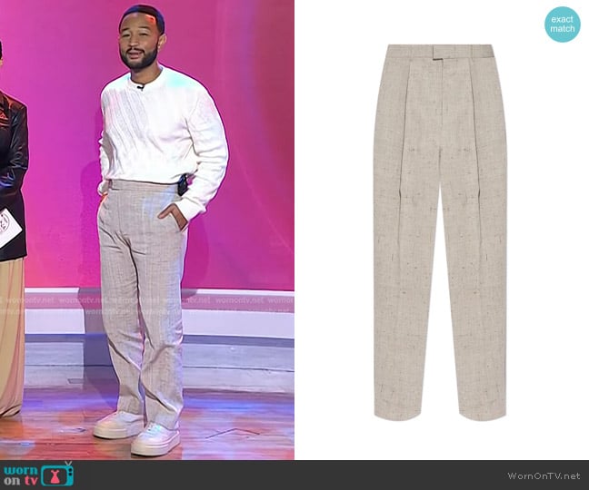 Bottega Veneta Creased Pants worn by John Legend on Today