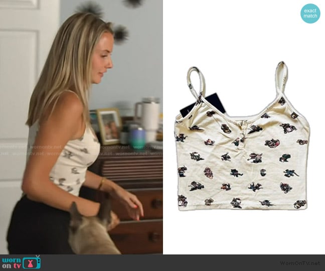 Brandy Melville X John Galt Skylar Tank Top worn by Taylor Ann Green on Southern Charm