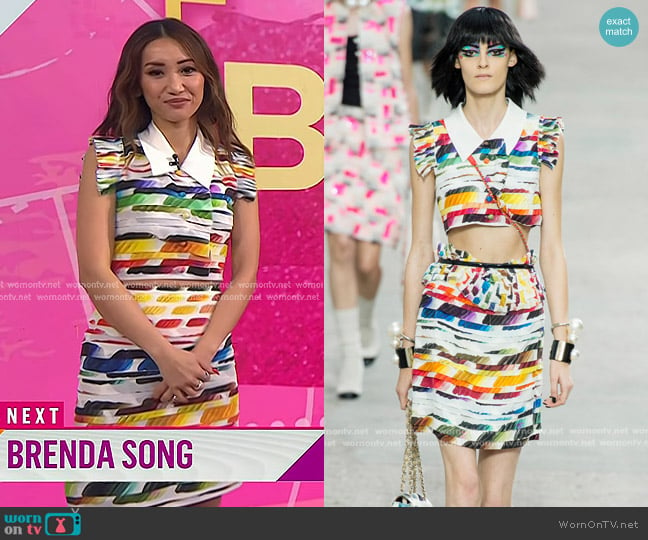 Chanel Spring 2014 collection worn by Brenda Song on Today