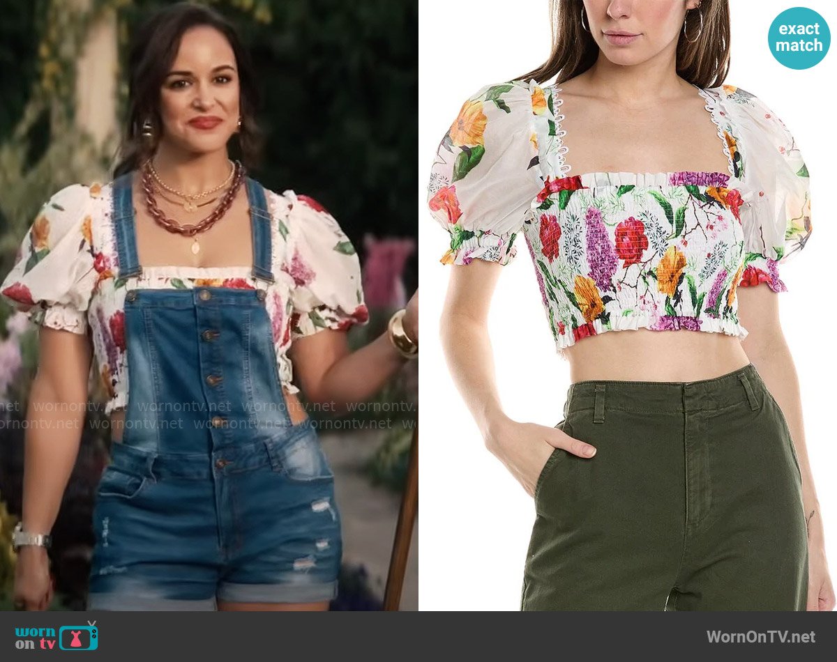 Charo Ruiz Ibiza Lirio Top worn by Birdie (Melissa Fumero) on Grosse Pointe Garden Society