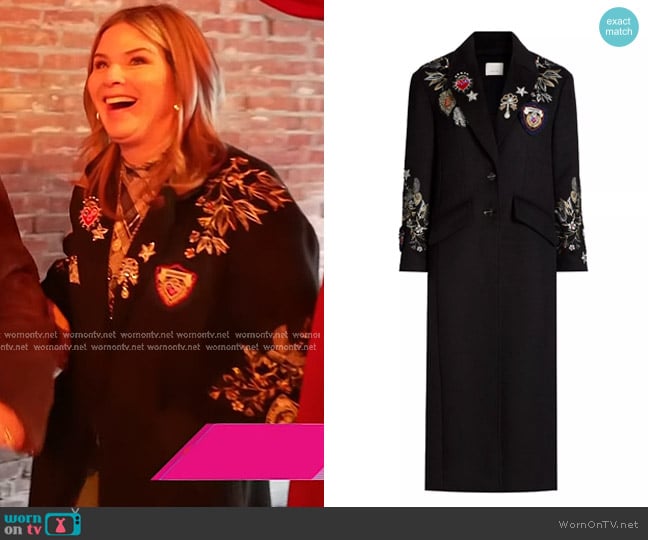 Cinq a Sept Heritage Patch Coat worn by Jenna Bush Hager on Today