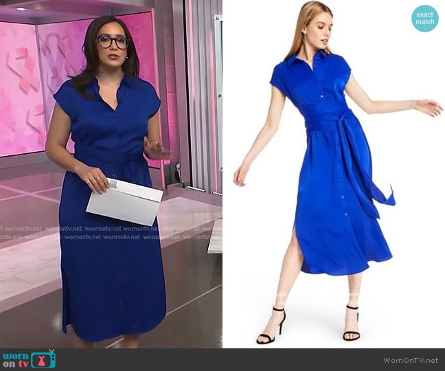 Cushnie X Target Tie-Front Shirt Dress worn by Savannah Sellers on NBC News Daily