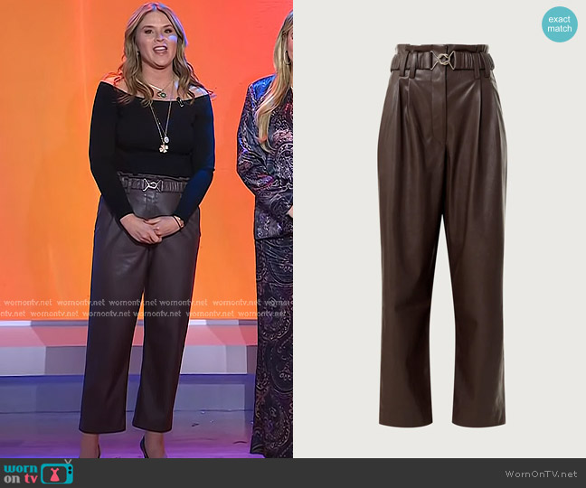 Derek Lam 10 Crosby x RTR Faux Leather Pants worn by Jenna Bush Hager on Today